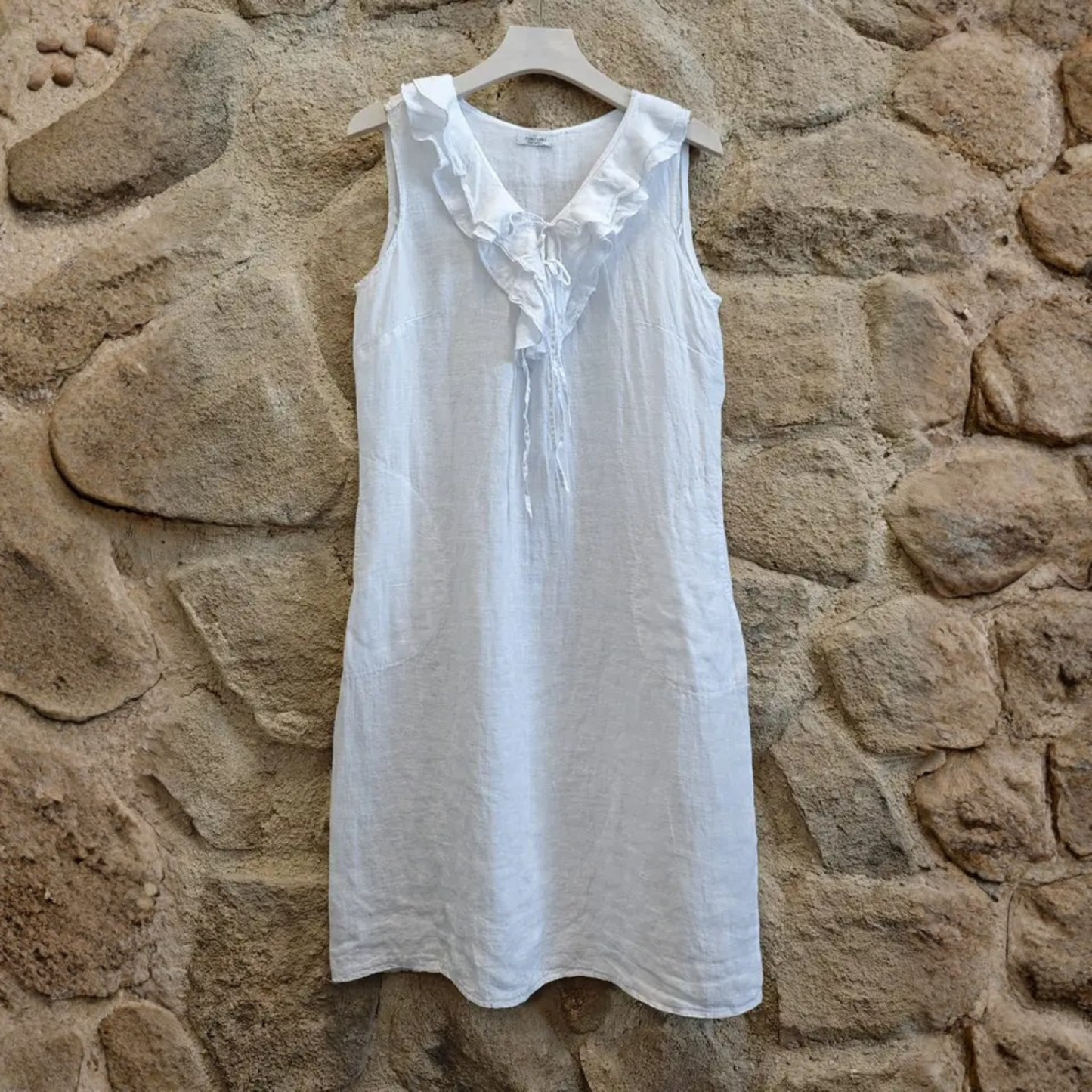 Linen Summer Dress - White
