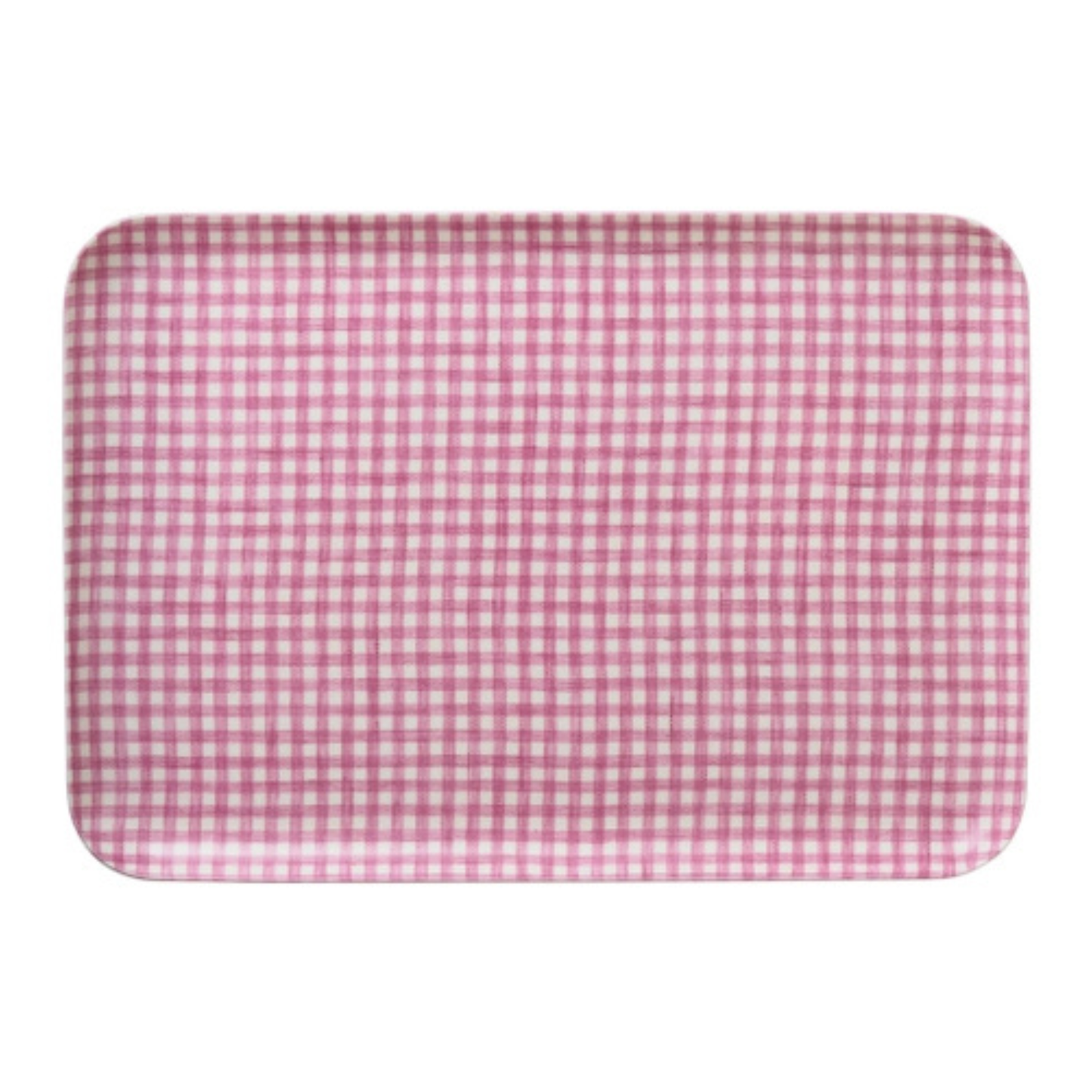 Linen Tray - Pink and White Check