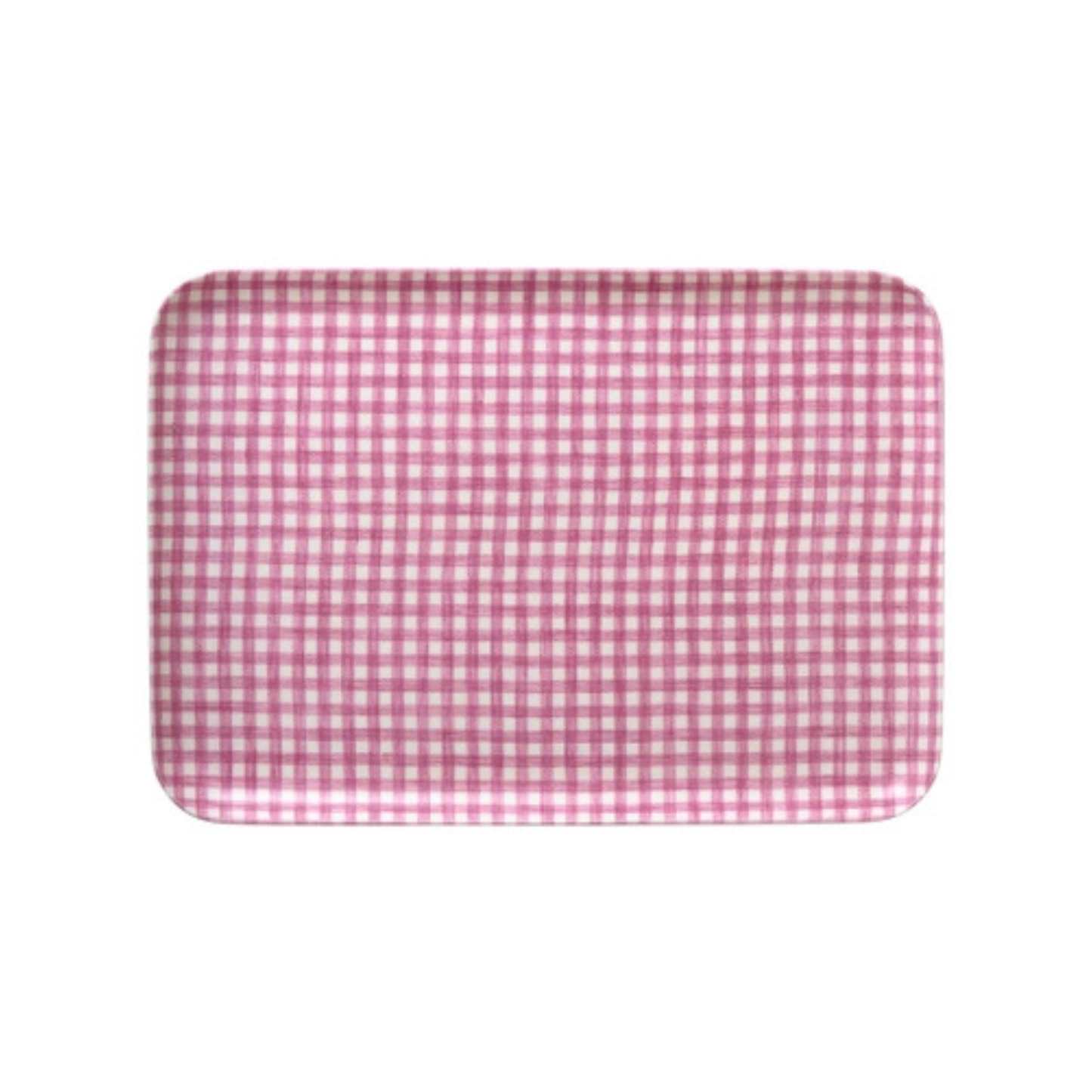 Linen Tray - Pink and White Check
