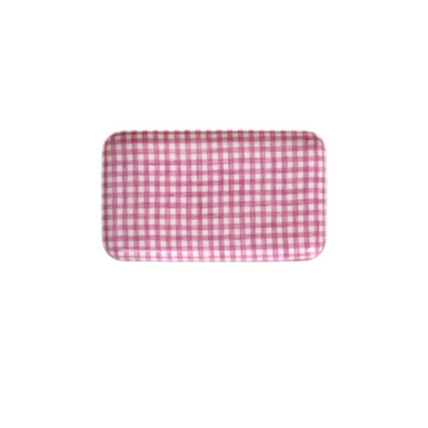 Linen Tray - Pink and White Check