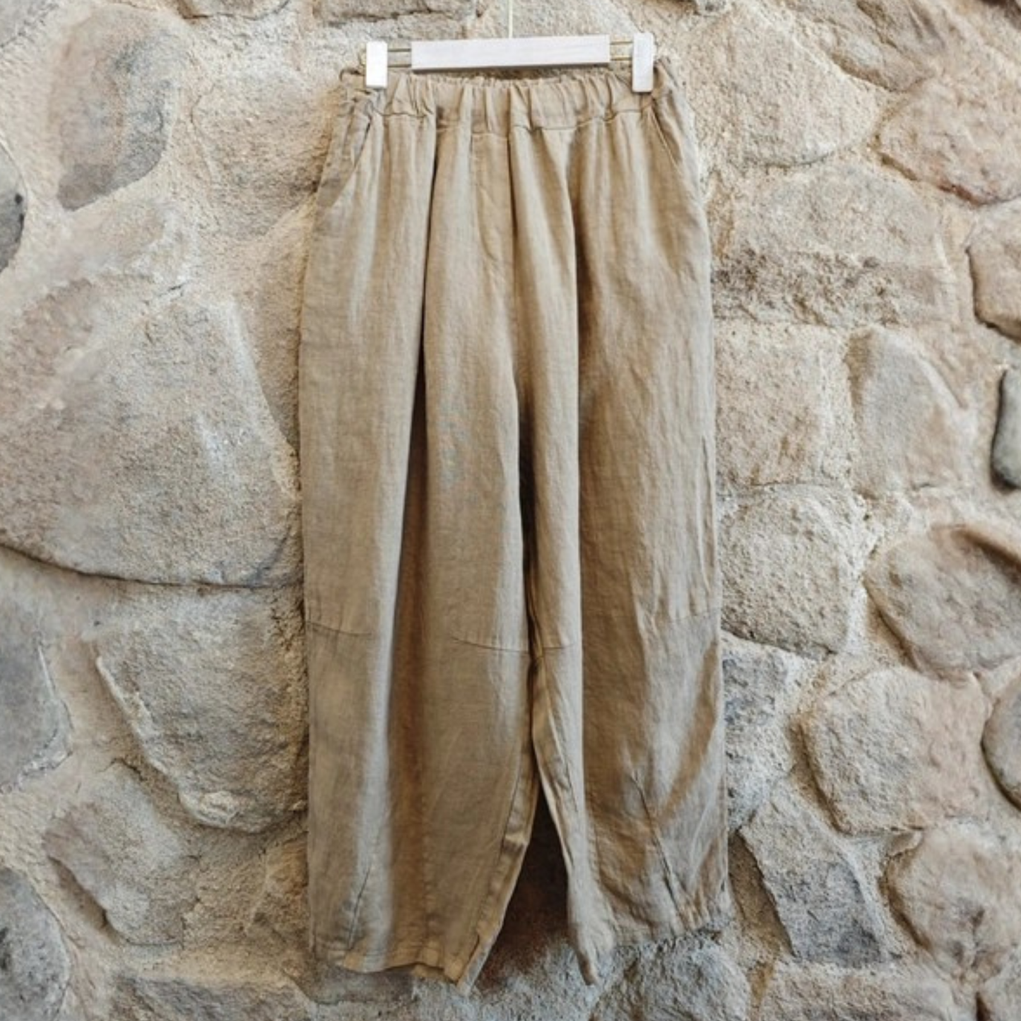Linen Trousers - Tan Brown