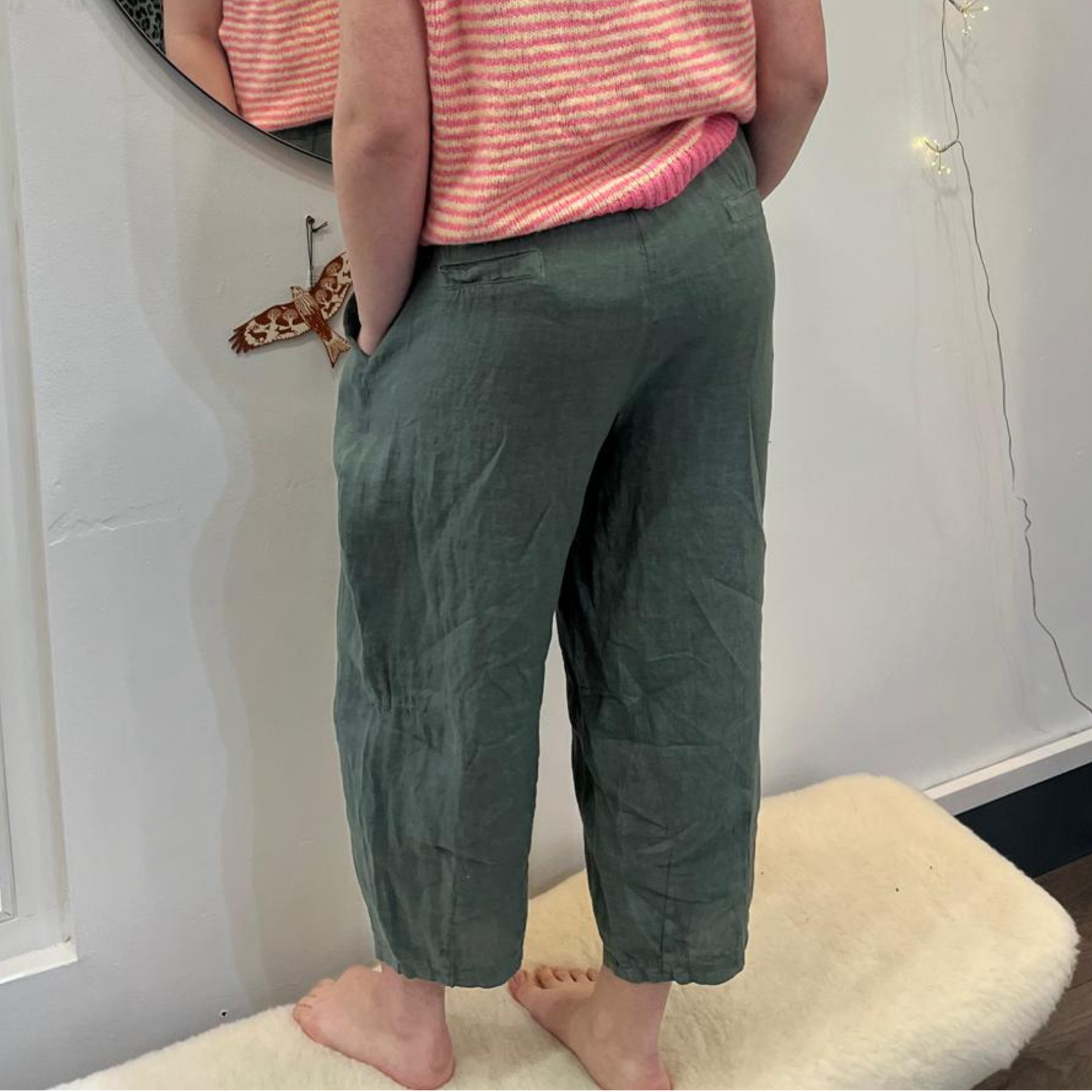 Linen Trousers - Khaki