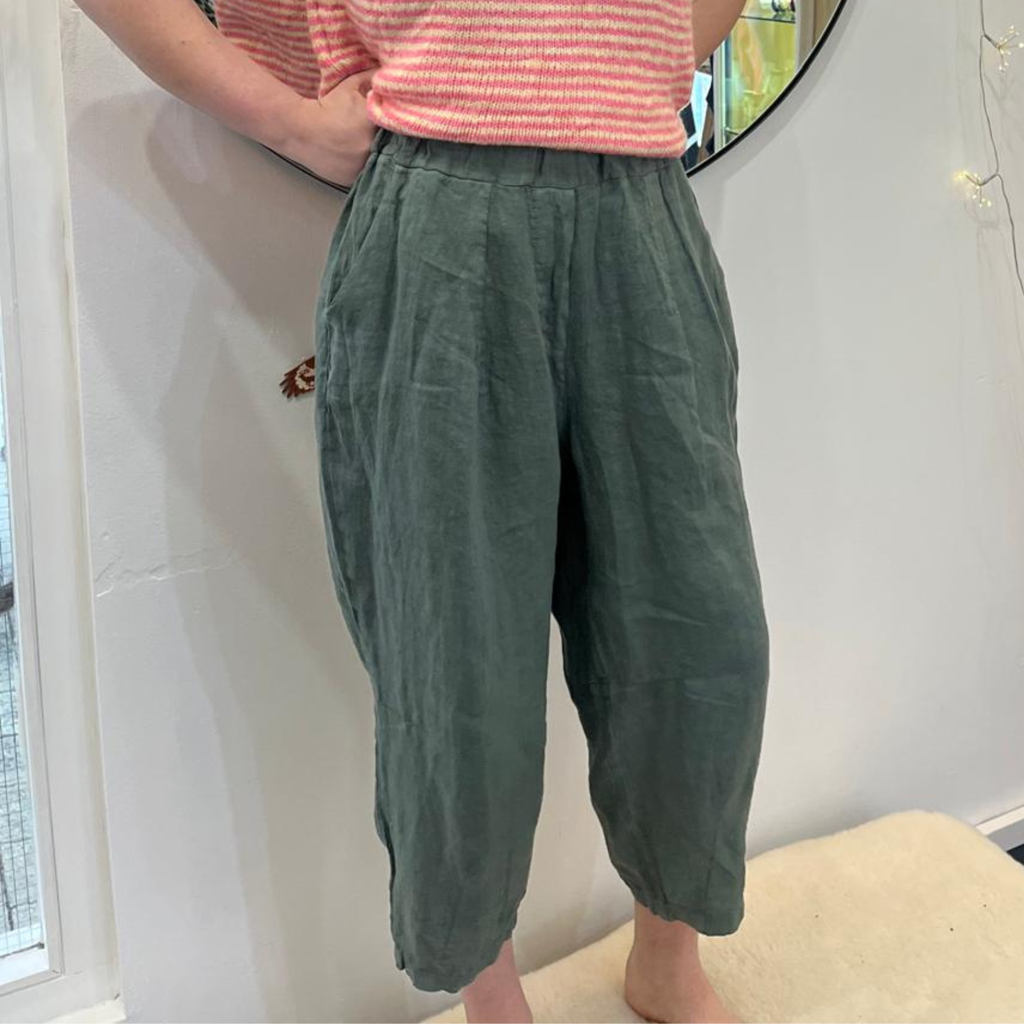 Linen Trousers - Khaki
