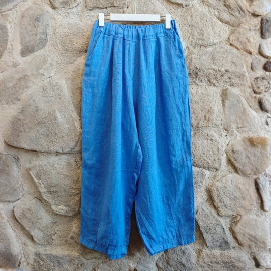 Linen Trousers - Blue