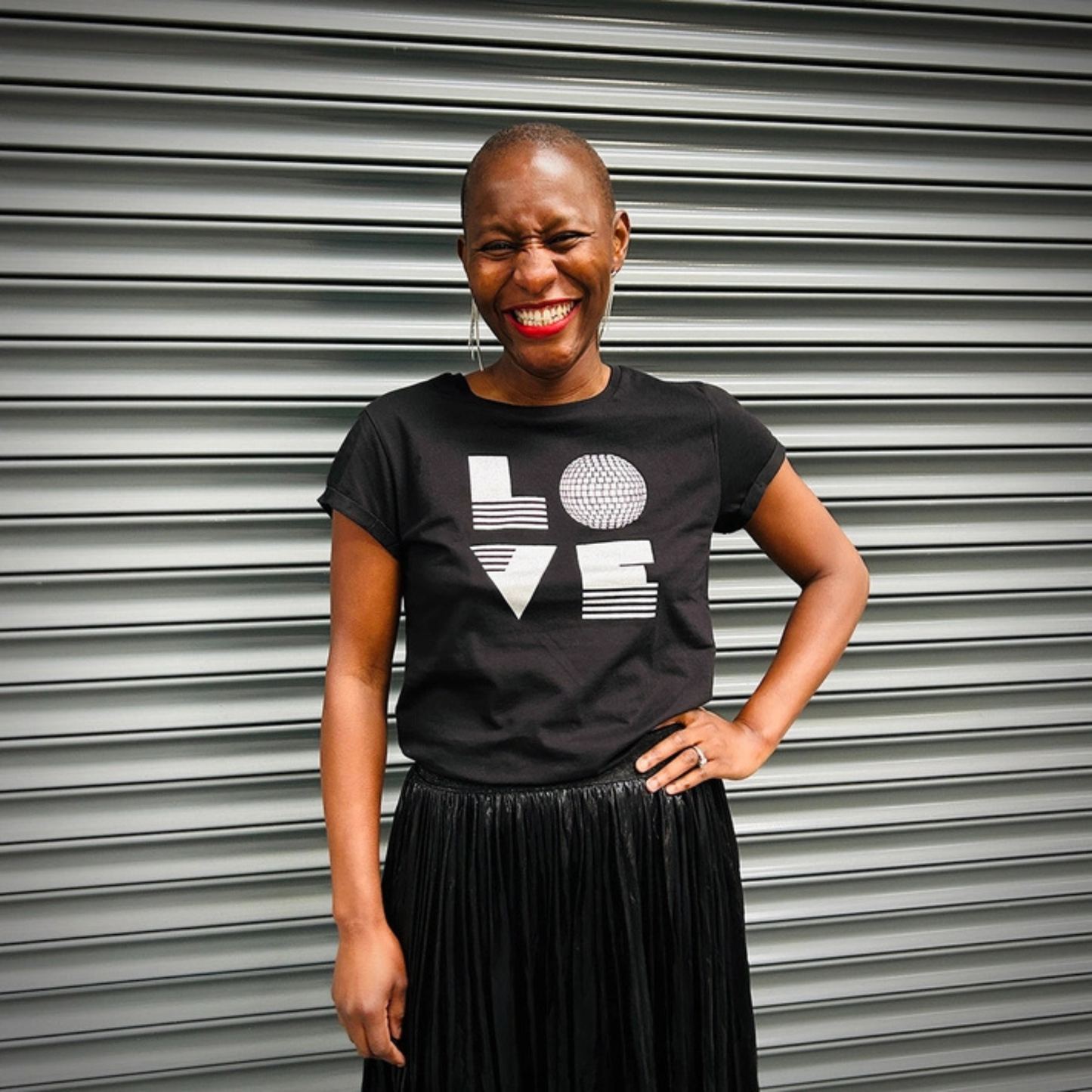 LOVE T-Shirt - Black and Silver