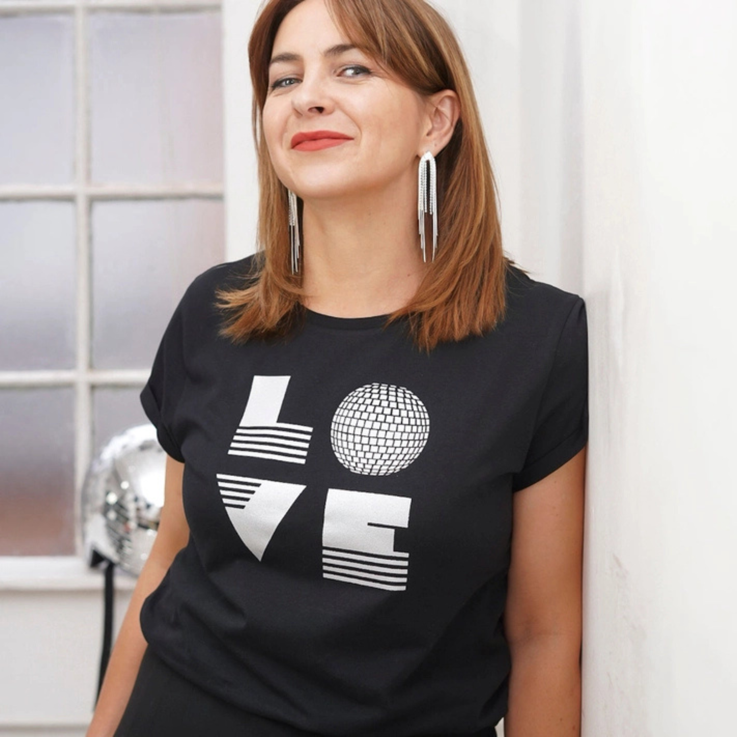 LOVE T-Shirt - Black and Silver