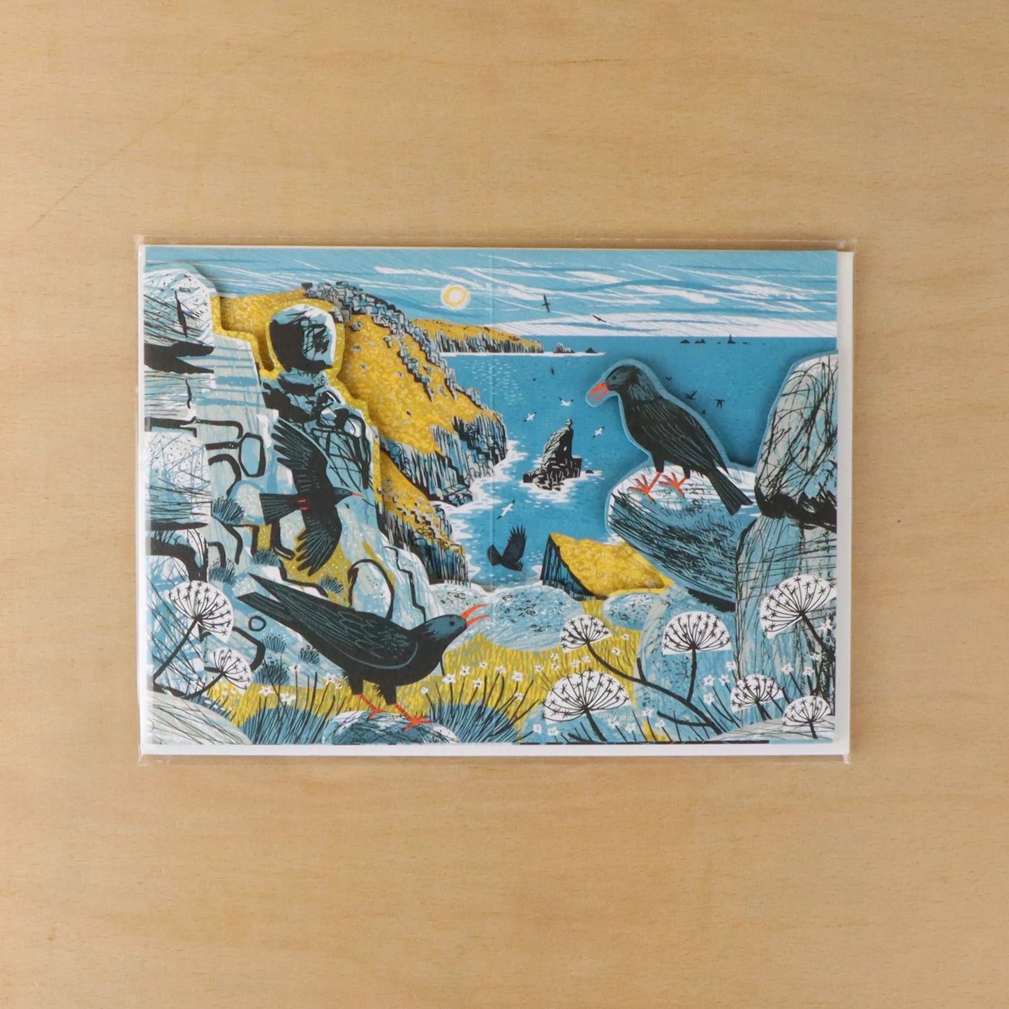 Greetings Card - Mayon Cliff Choughs