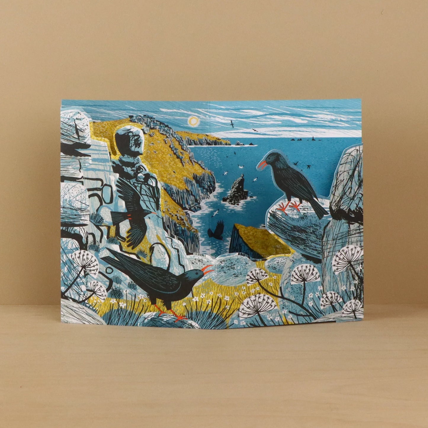 Greetings Card - Mayon Cliff Choughs
