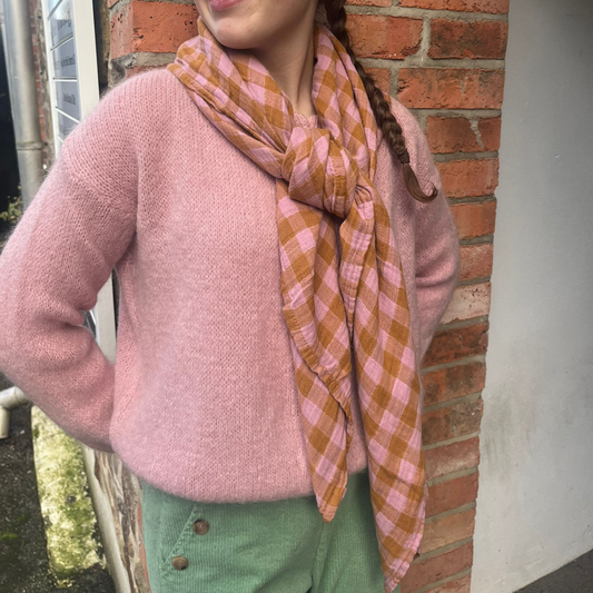 Mohair Blend Button Through Cardigan - Dusty Pink