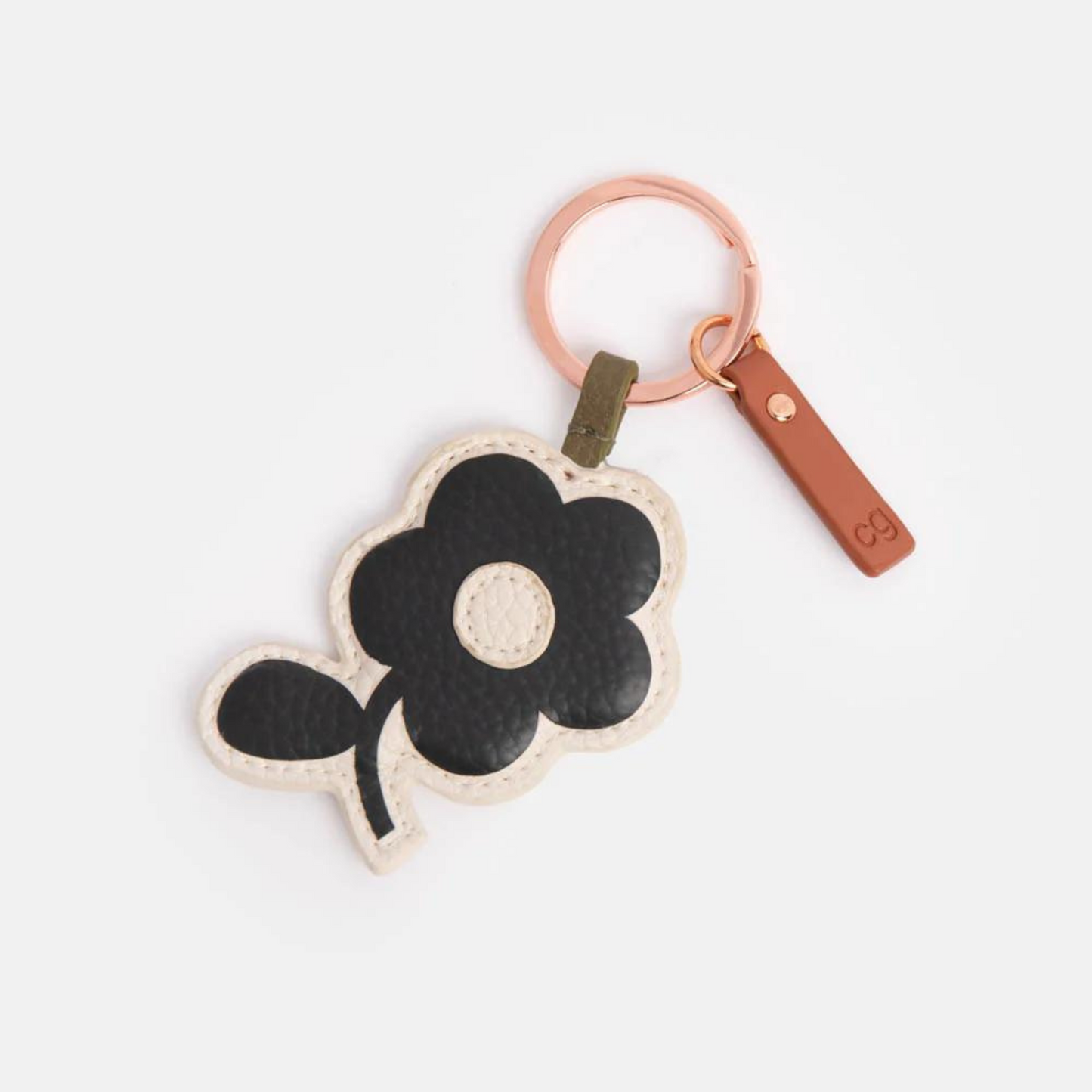 Caroline Gardner Keyring - Mono Flower