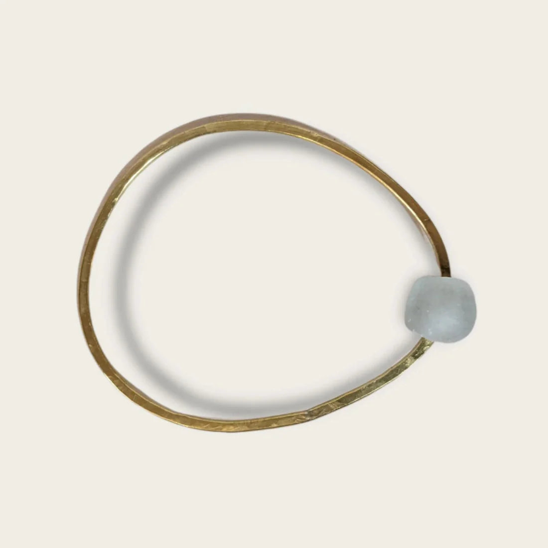 Brass Bangle with Bottle Bead