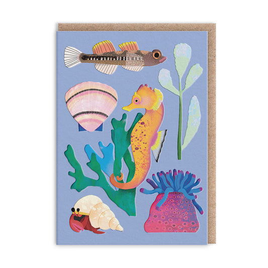 Mini Greetings Card - Seashore