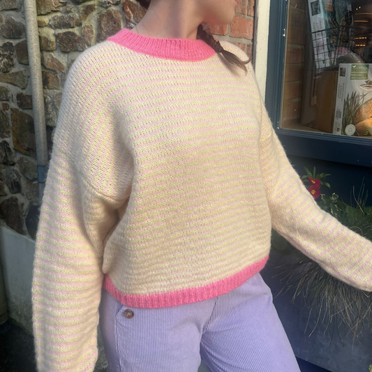 Nanna Striped Jumper - Pink & Yellow