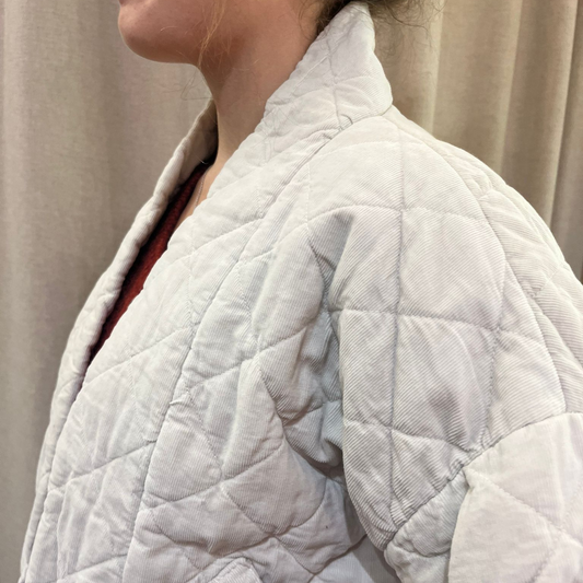 Needlecord Quilted Jacket - Beige