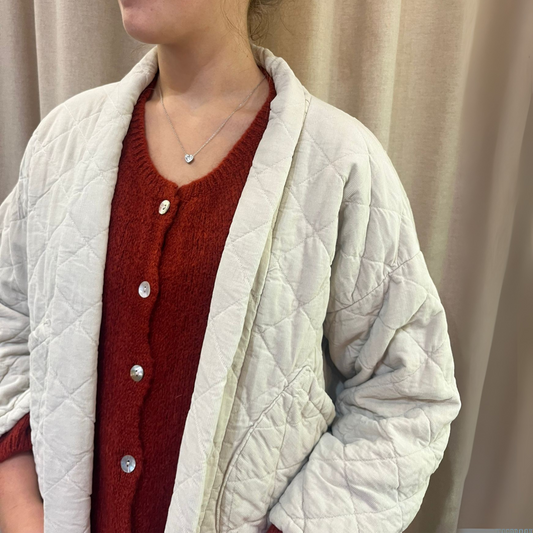 Needlecord Quilted Jacket - Beige