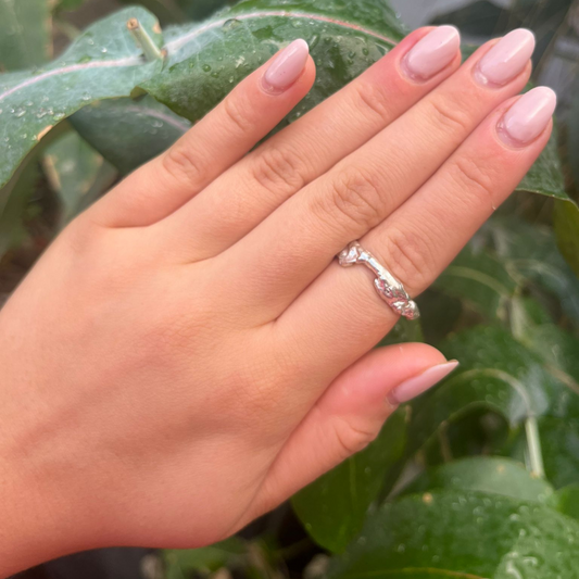 Zero-Waste Fused Eco Silver Ring - Nouveau