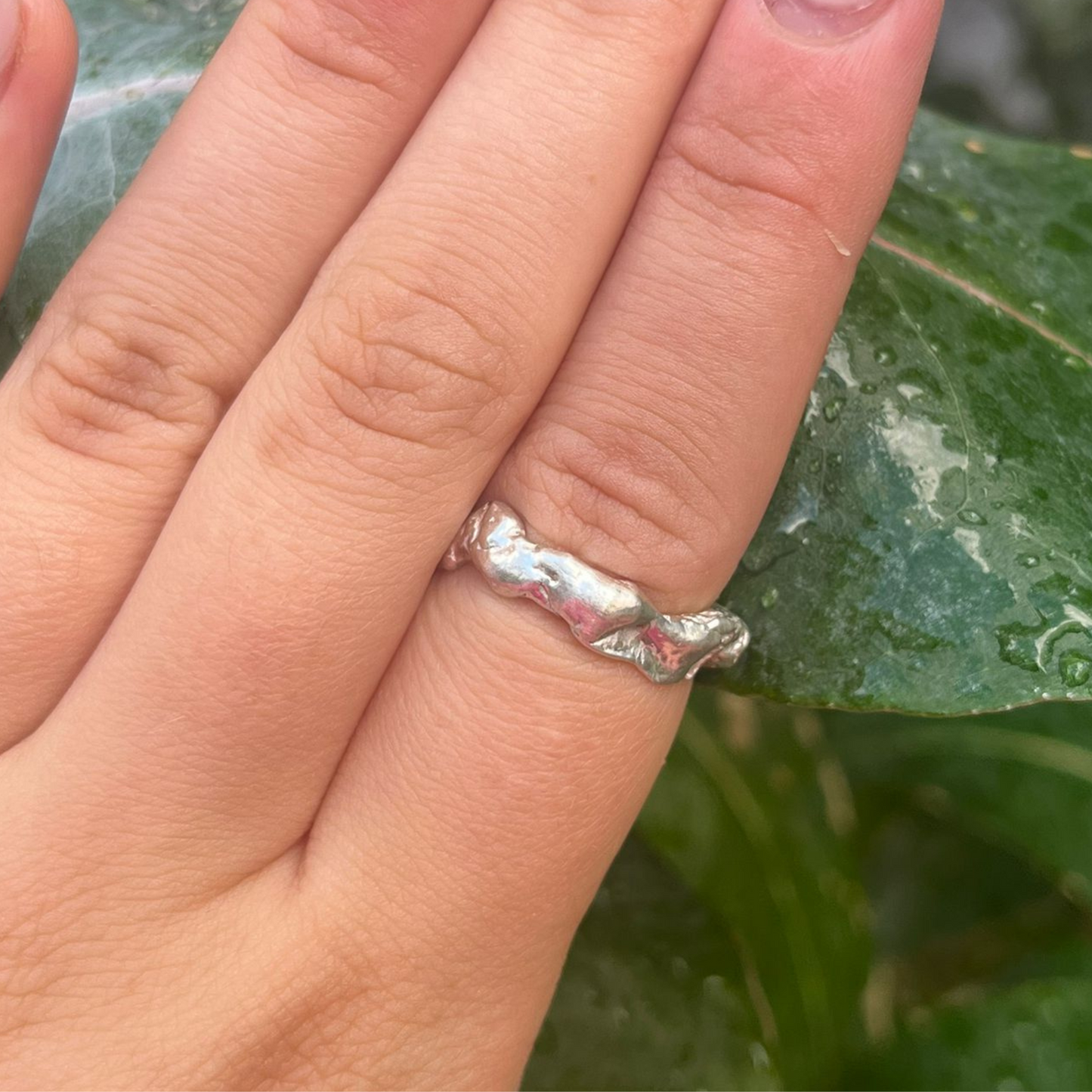 Zero-Waste Fused Eco Silver Ring - Nouveau
