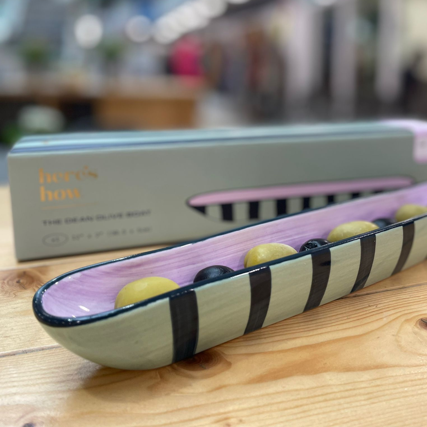 Olive Boat - Pink & Green