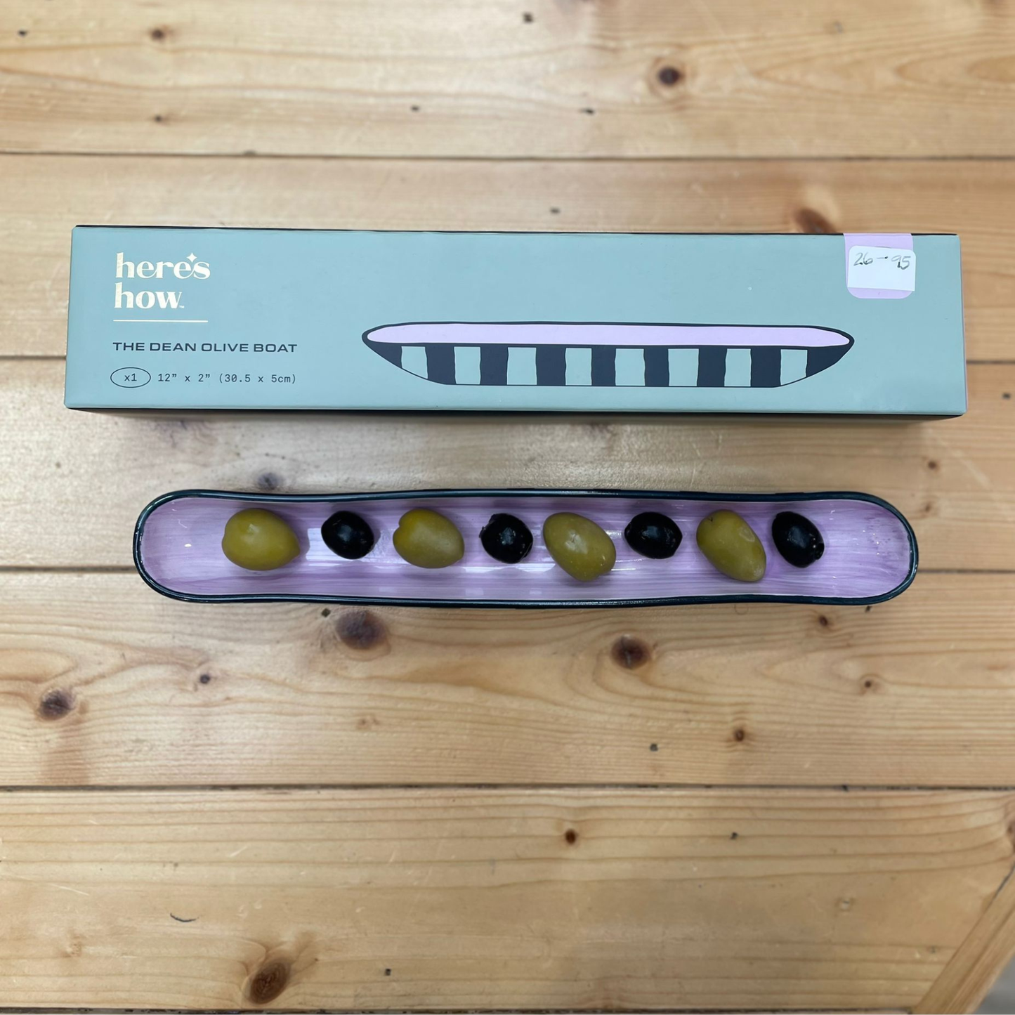 Olive Boat - Pink & Green