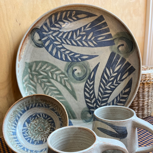 Olive Branch Bird Platter