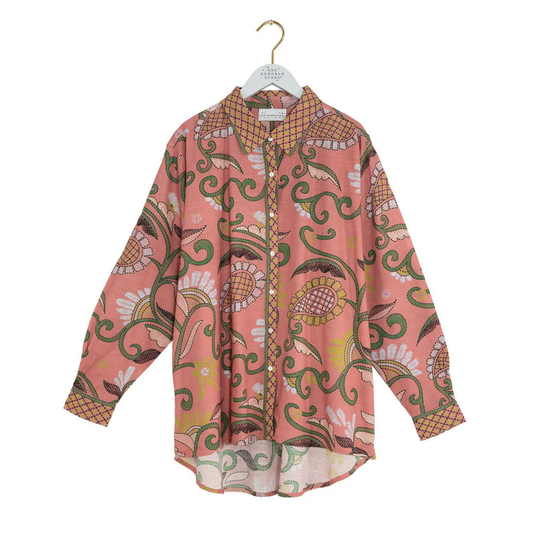 Oversized Shirt - Kantha Dusk