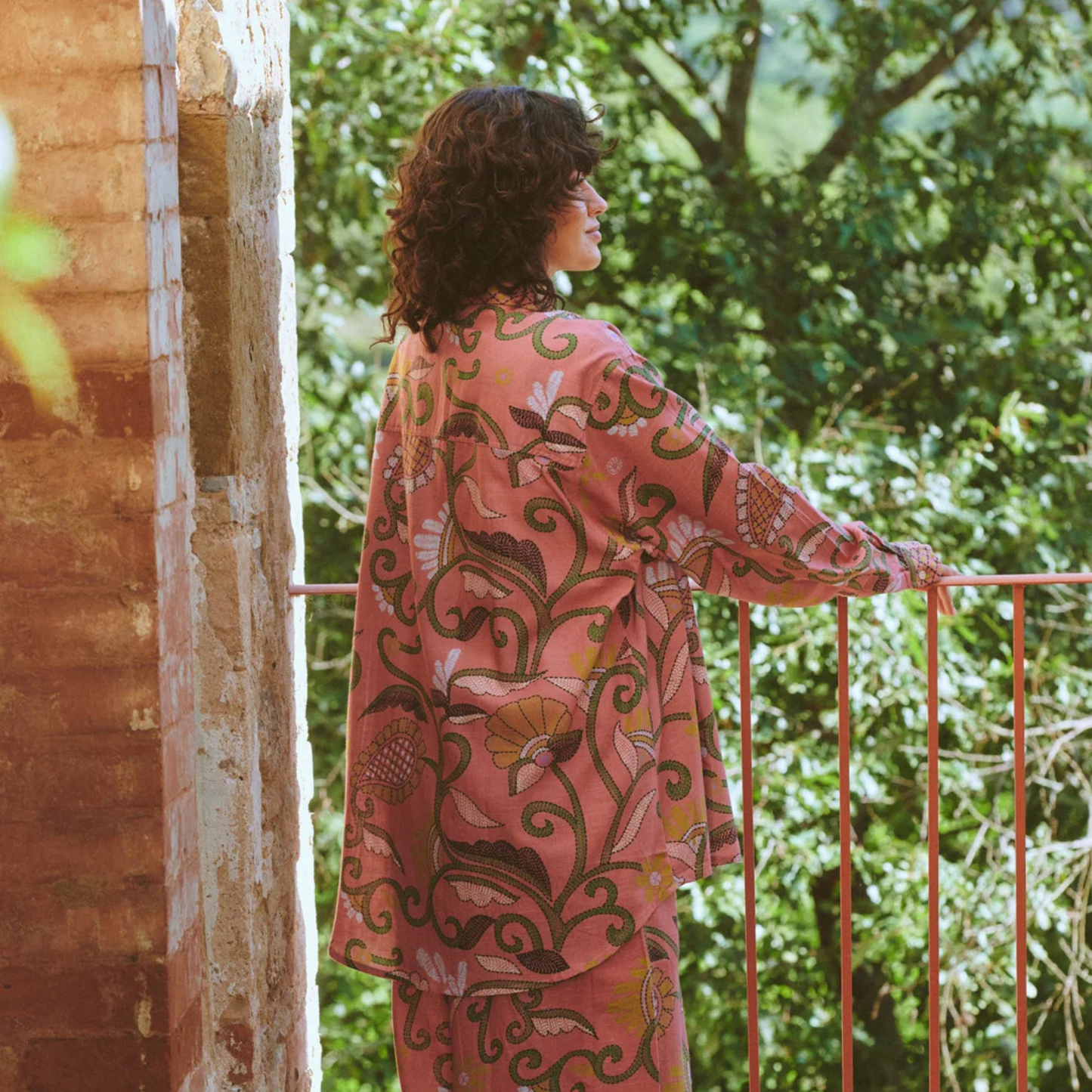 Oversized Shirt - Kantha Dusk