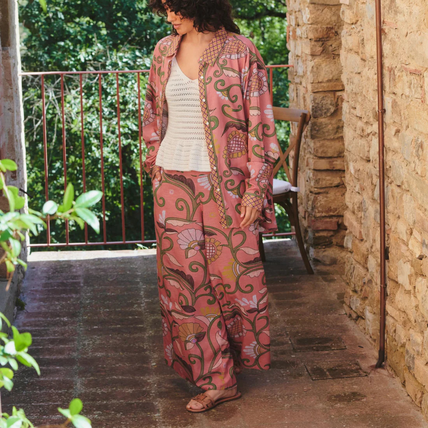 Palazzo Pants - Kantha Dusk