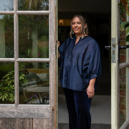 Poppy Shirt - Navy Blue