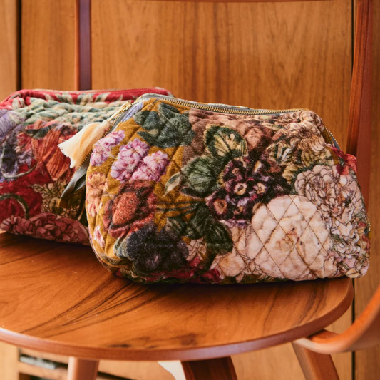 Velvet Pouch Bag - Primula Gold