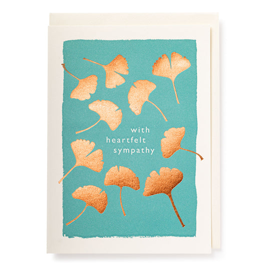 Greetings Card - Sympathy Leaves