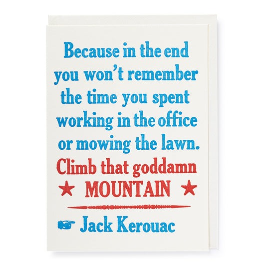 Archivist Greetings Card - Climb That Mountain