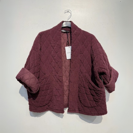 Needlecord Quilted Jacket - Violet Red