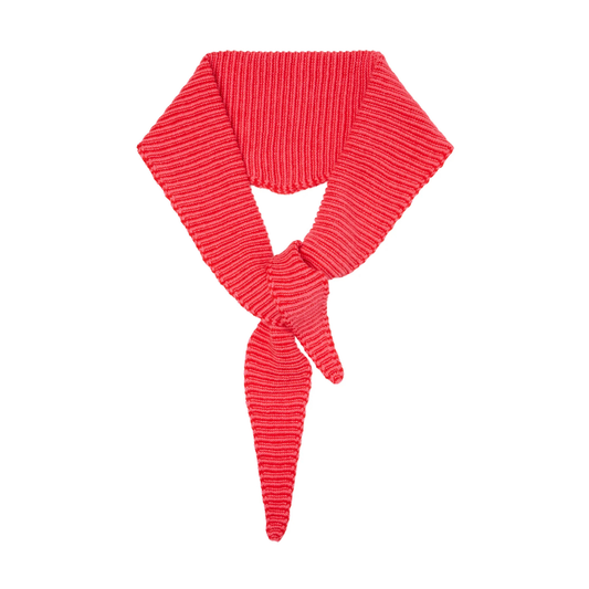 Cashmere Diamond Scarf - Red and Pink Stripe