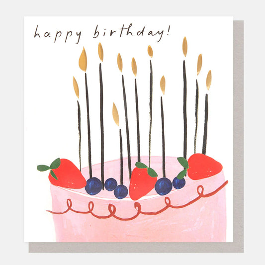 Greetings Card - Happy Birthday Cake