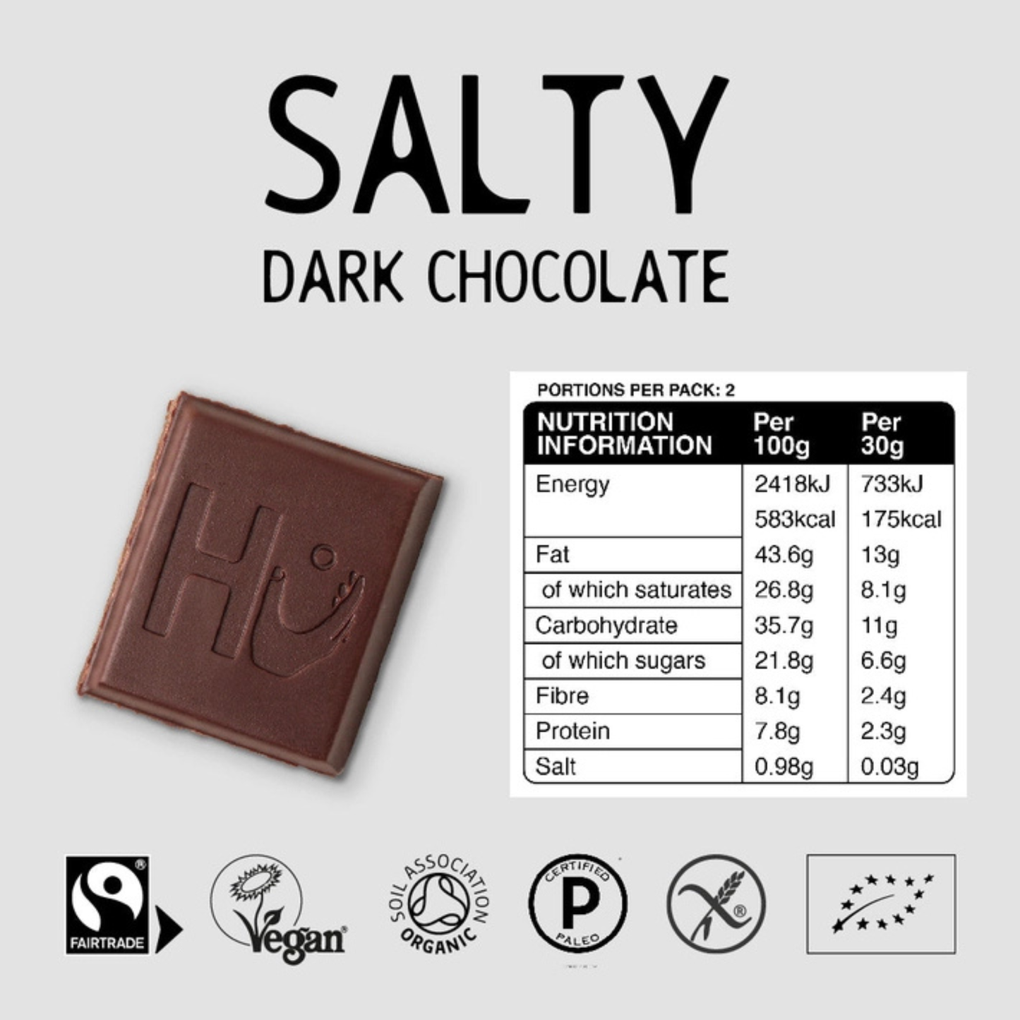 Salted Dark Chocolate Bar