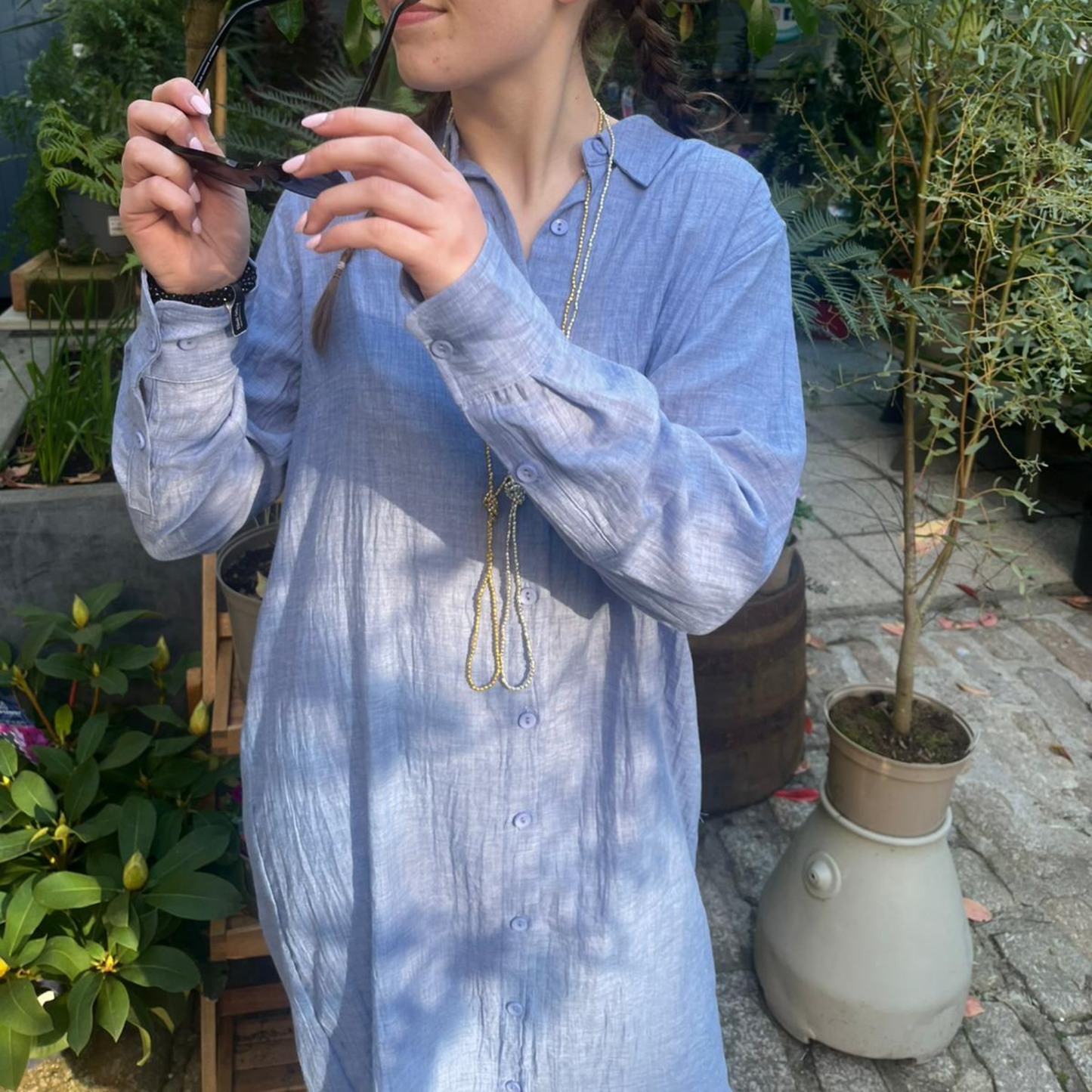 Sarah Dress - Sky Blue