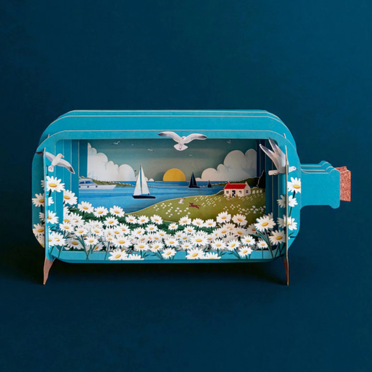 Pop Up Greetings Card - Daisies on the Coast