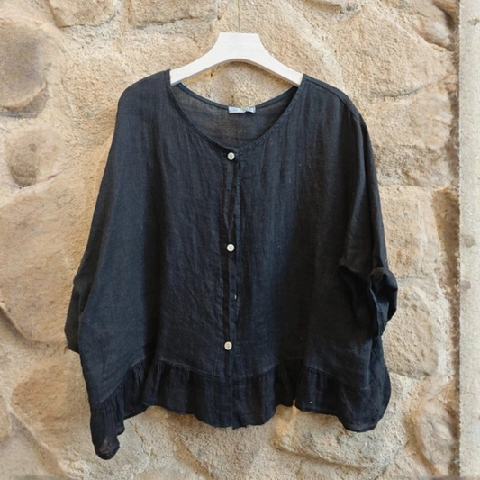 Linen Blouse - Black