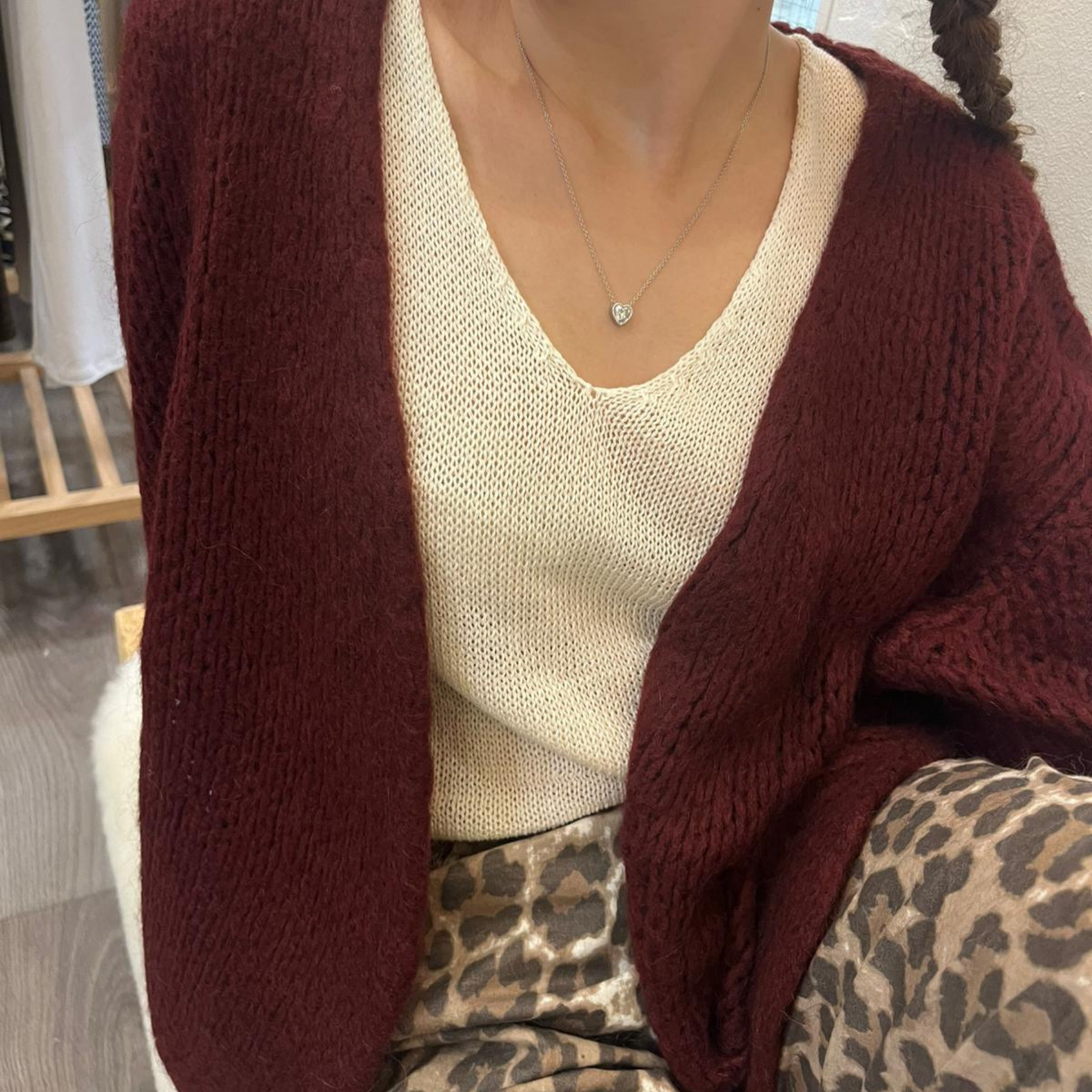 Smila Mohair Cardigan - Bordeaux