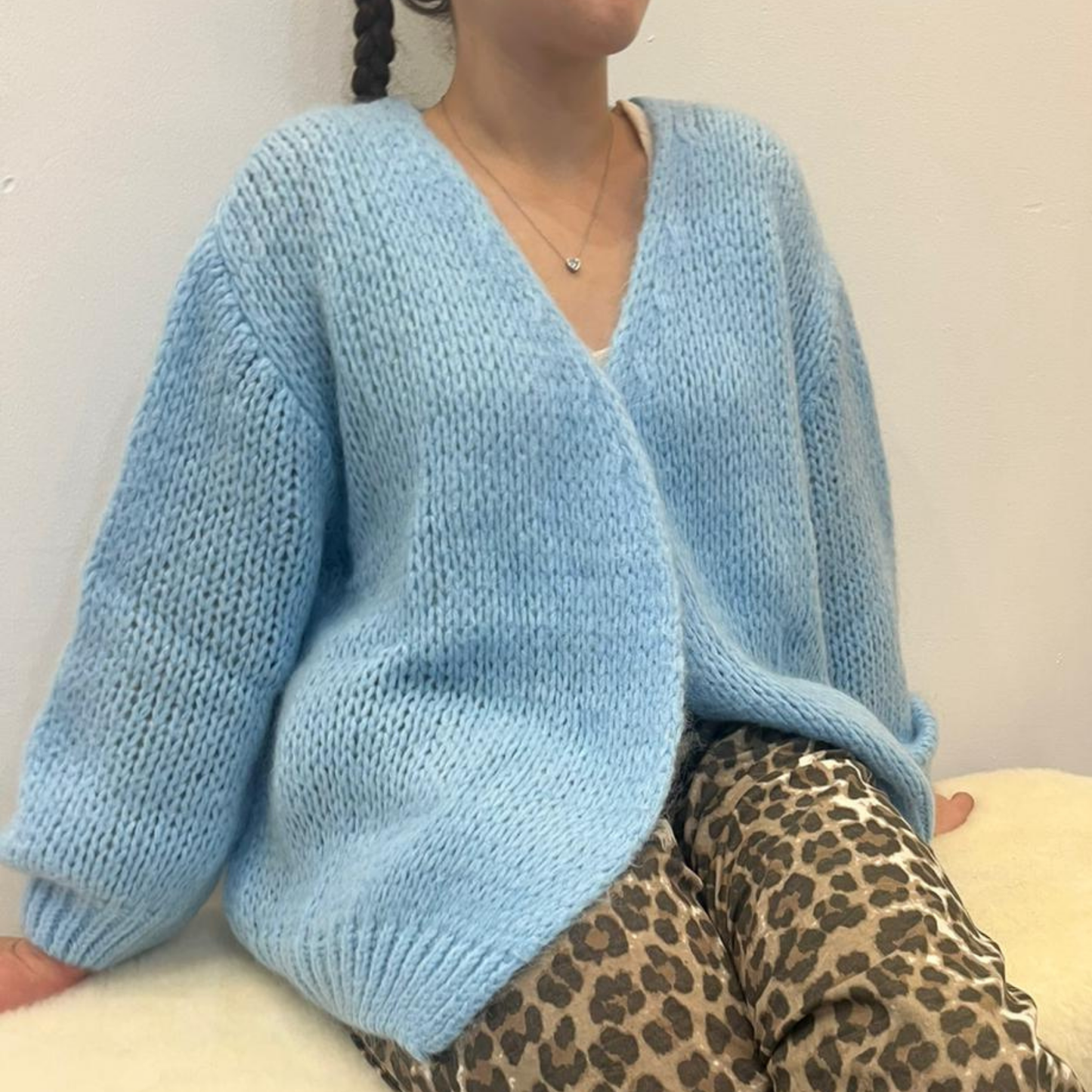 Smila Mohair Cardigan - Light Blue