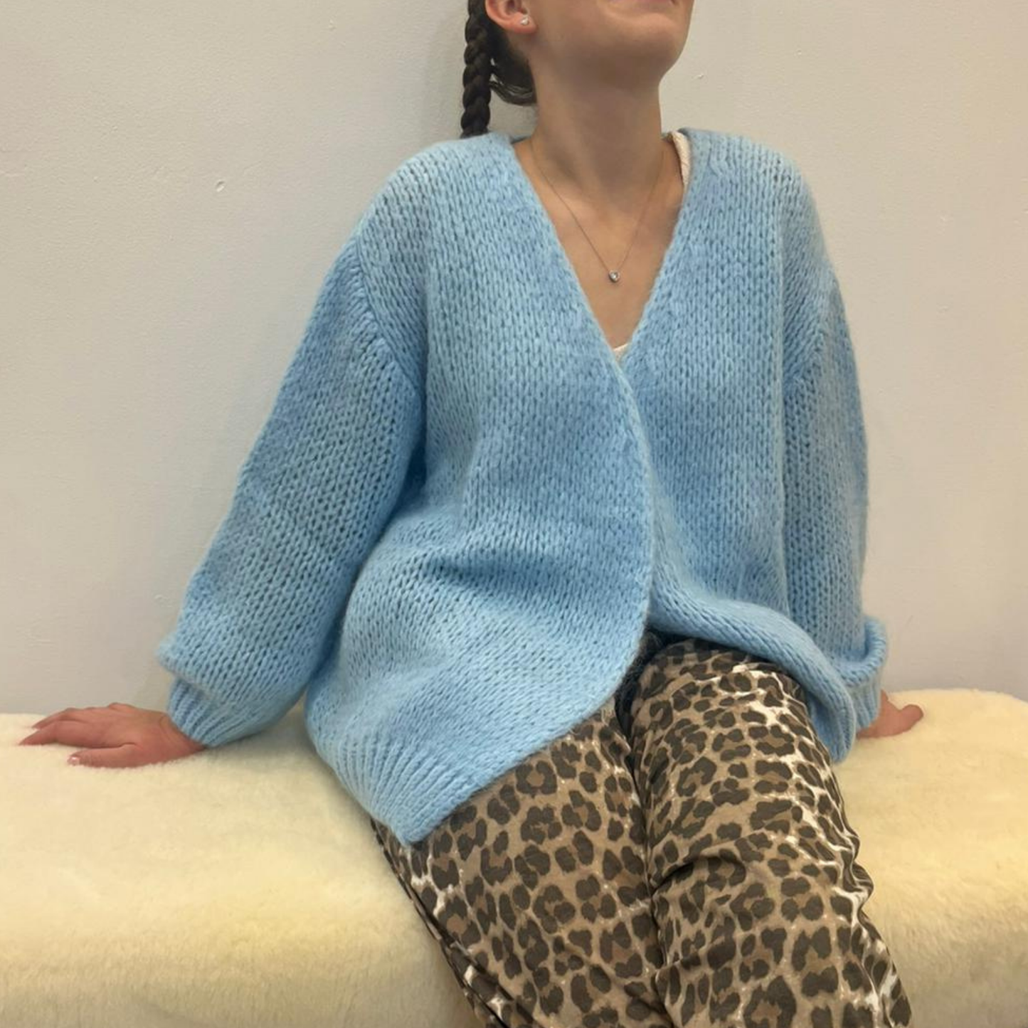 Smila Mohair Cardigan - Light Blue