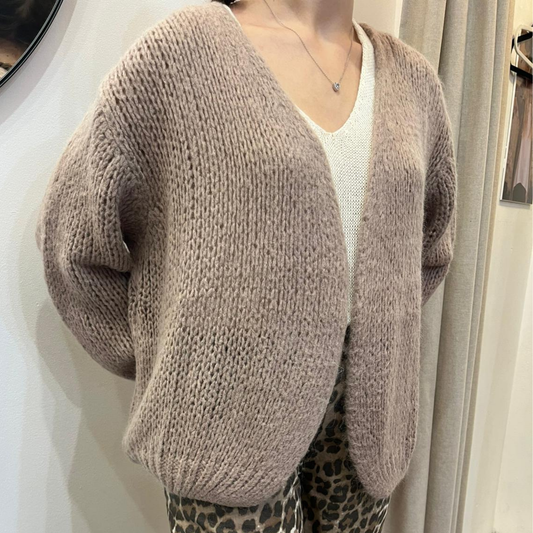 Smila Mohair Cardigan - Taupe