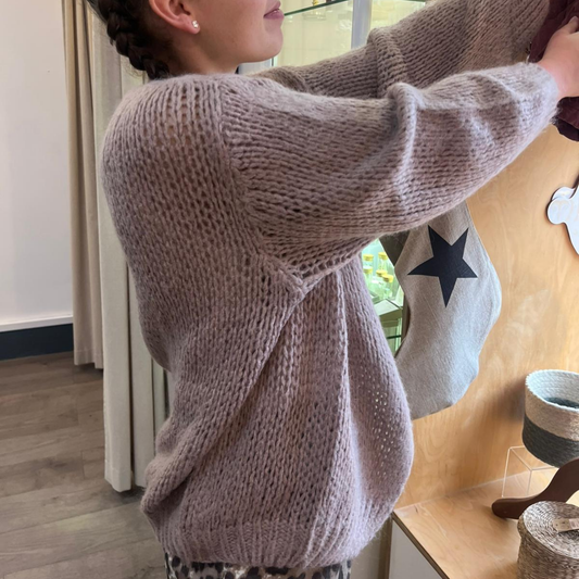 Smila Mohair Cardigan - Taupe