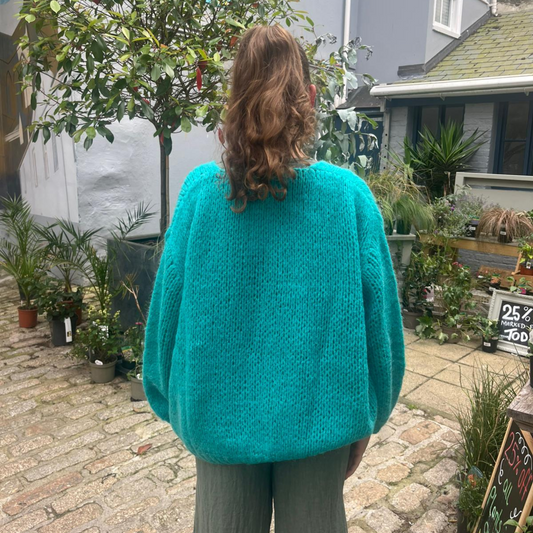 Smila Mohair Cardigan - Turquoise Green