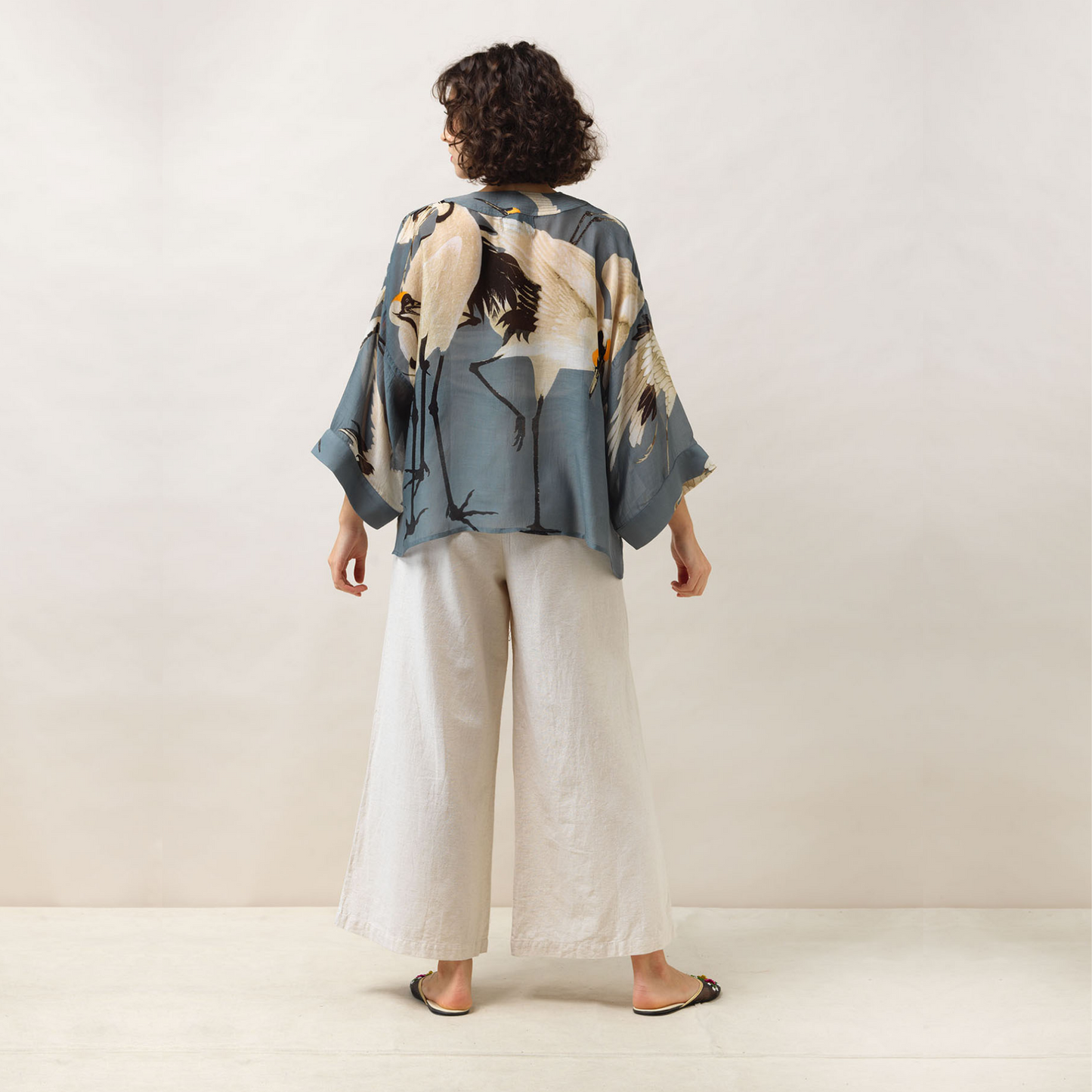 One Hundred Stars Kimono - Stork Slate Grey