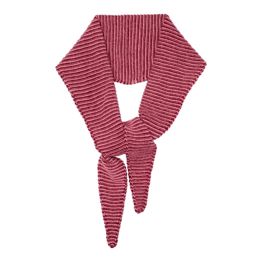 Cashmere Diamond Scarf - Dusky Pink and Plum Stripe