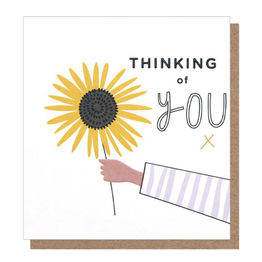 Greetings Card - Sunflower Thinking Of You