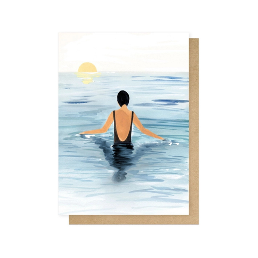Greetings Card - Swimmer