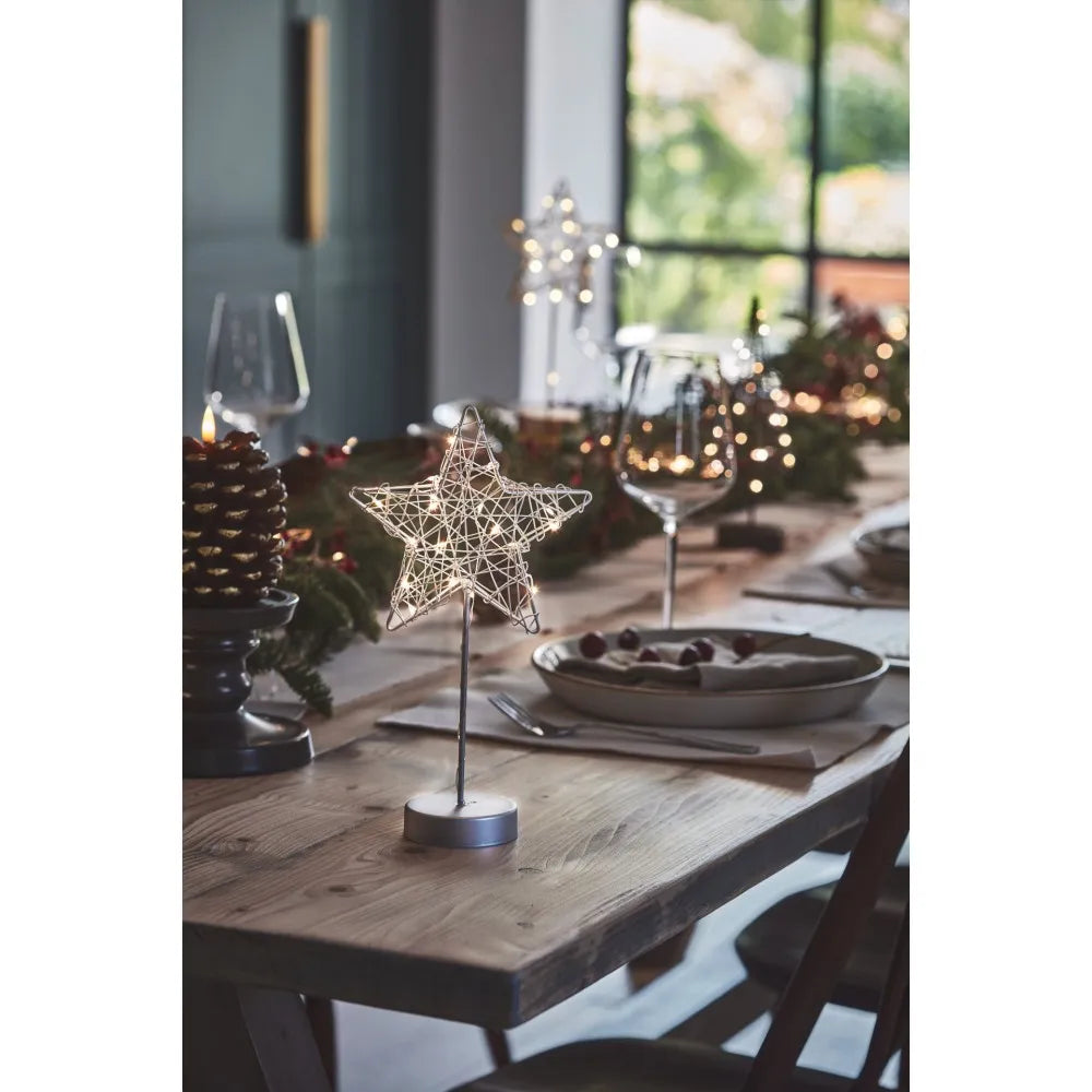 Light Up Table Star - Silver