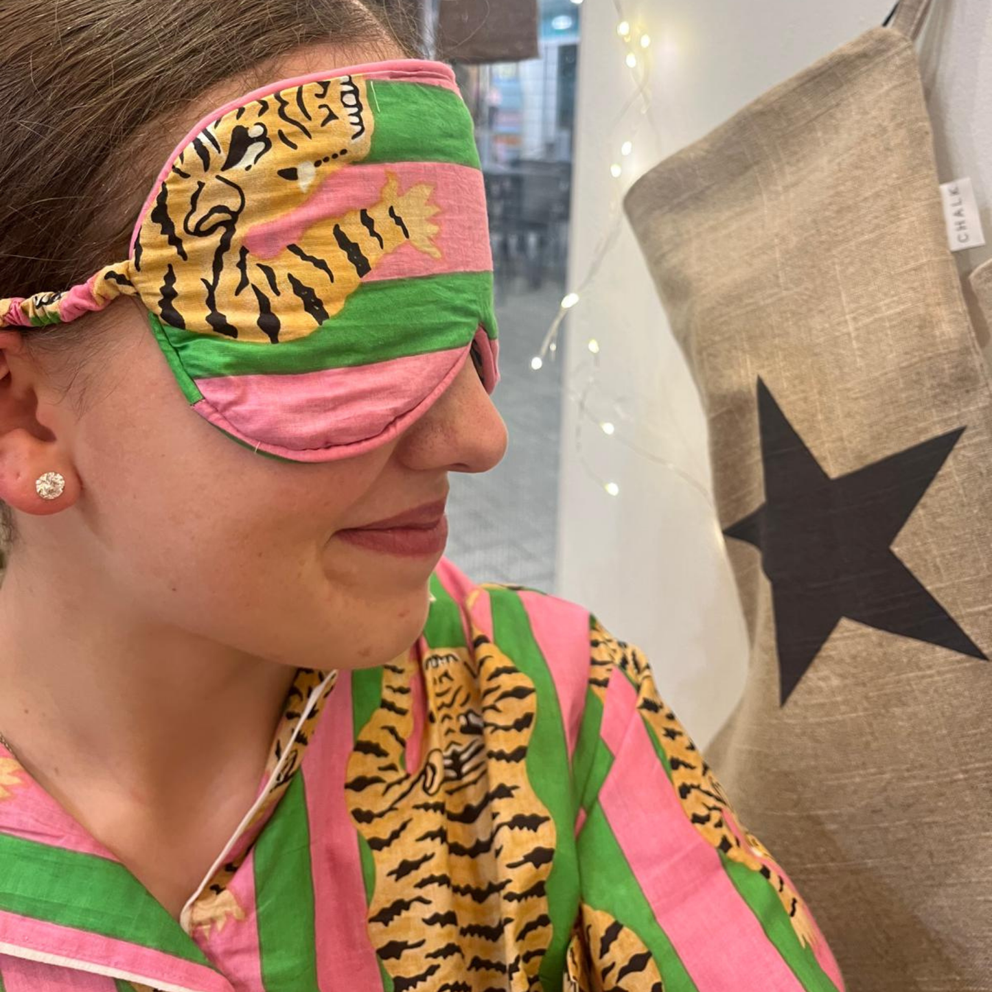 Cotton Eye Mask - Tiger